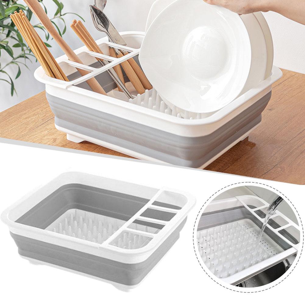 Camping Cooking Organizer - Foldable Dish Drainer Bowl Rack Dinnerware