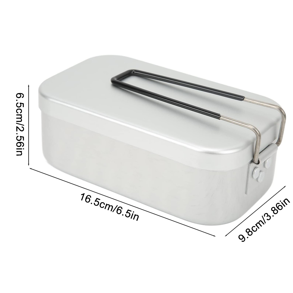 800ML Aluminum Lunch Boxes Out - Camping Cooking Container 评论和价格