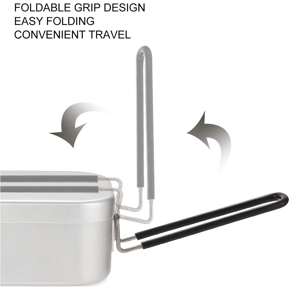 800ML Aluminum Lunch Boxes Out - Camping Cooking Container 评论和价格