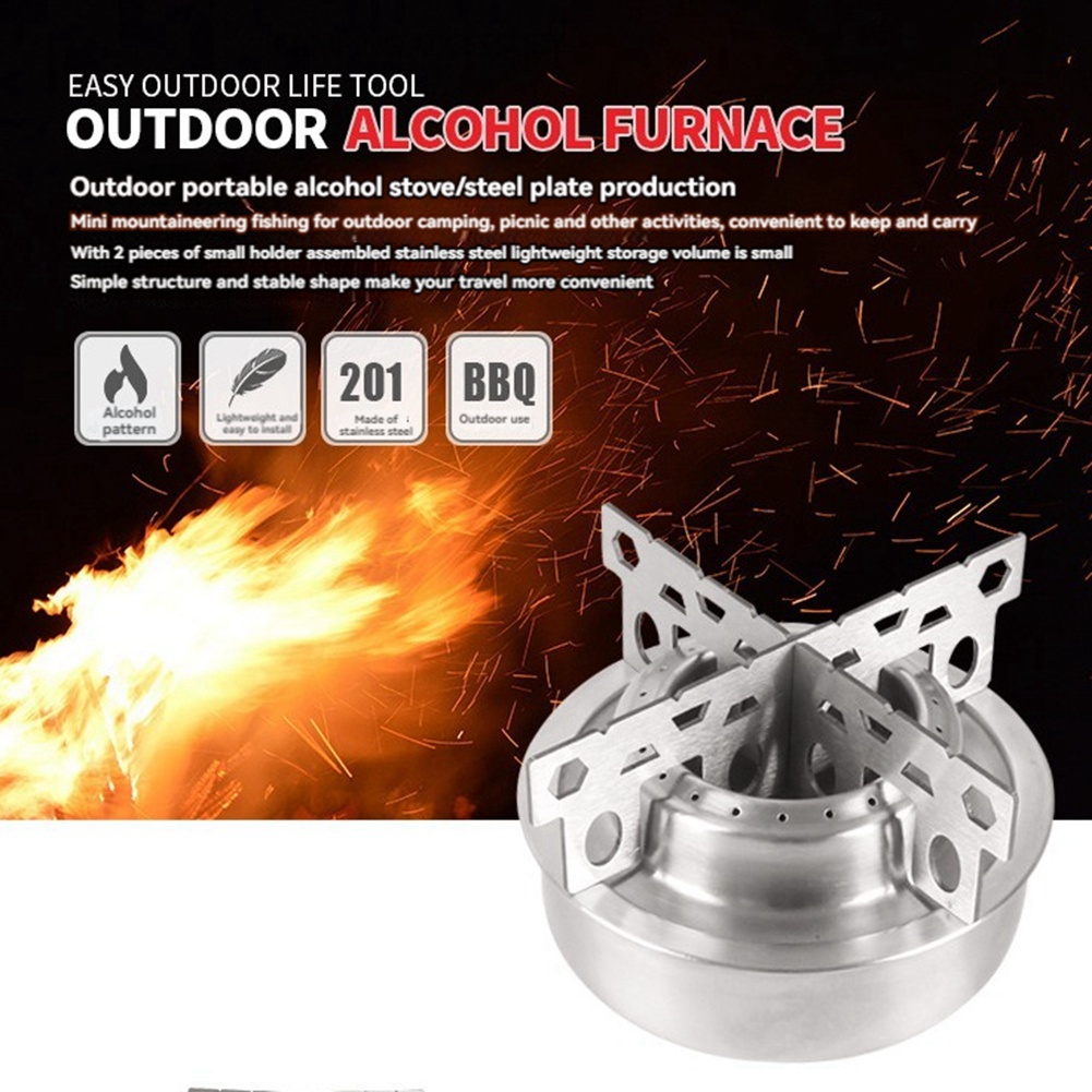Portable Mini Alcohol Stove Cr - Camping Hiking Cooking 评论和价格