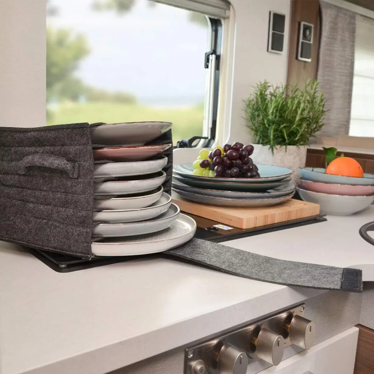 1pc Felt Plate Dish Cup Storag - Camping Cooking Organizer 评论和价格